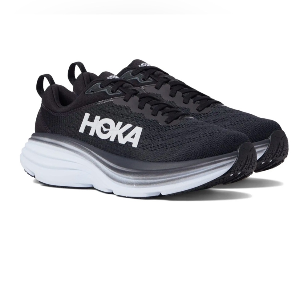 HOKA Bondi 8 Women's running shoe black and white SIZE 9